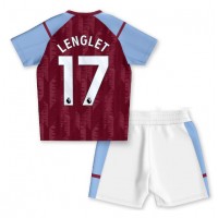 Aston Villa Clement Lenglet #17 Heimtrikotsatz Kinder 2023-24 Kurzarm (+ Kurze Hosen)